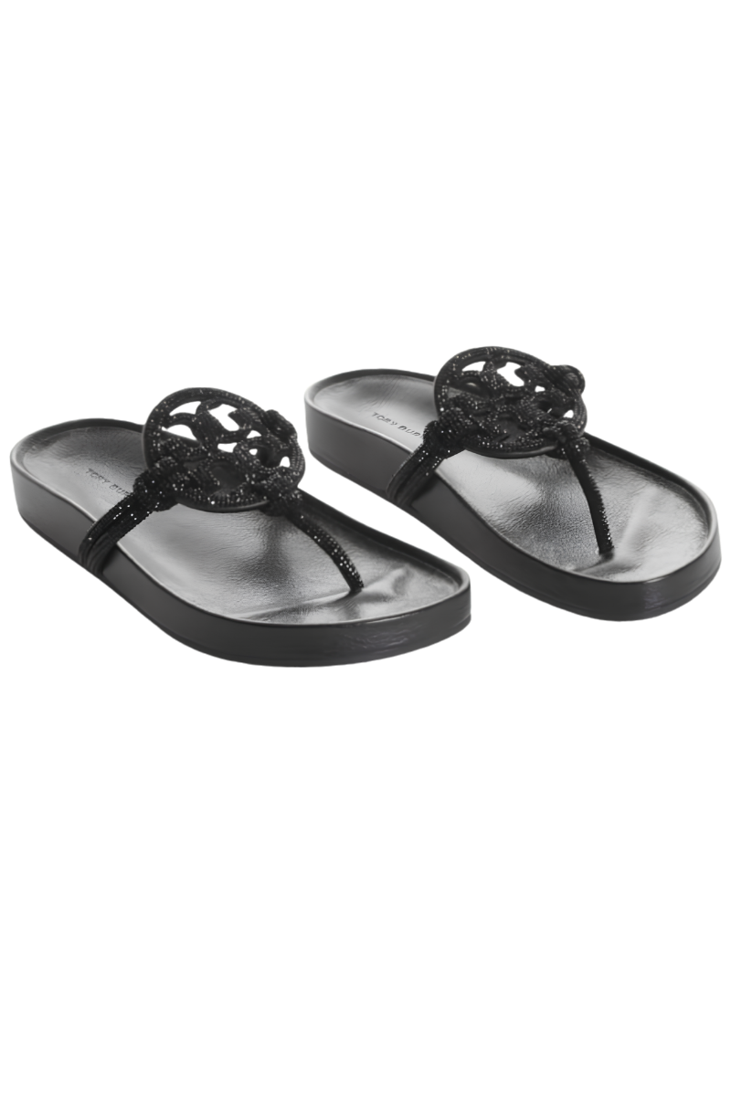 Tory Burch Miller Cloud Knotted Pave Perfect Black 170857006
