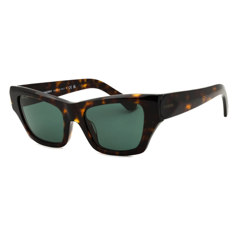 Burberry Sunglasses Cat Eye Full Rim, Dark Havana Frame and Green Lens BE4441U300271