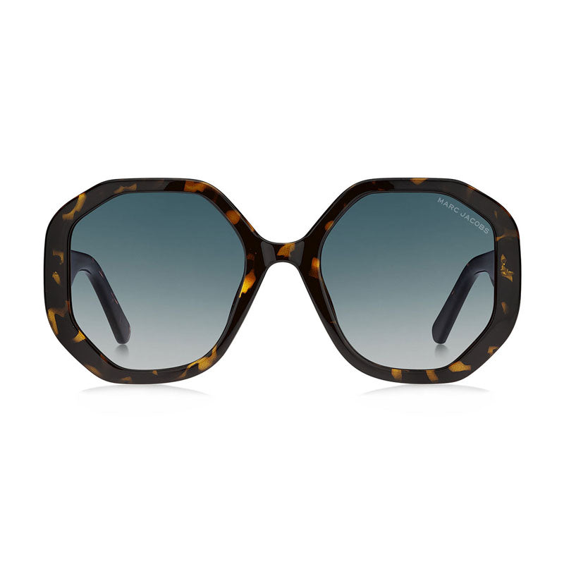 Marc Jacobs Sunglasses Round Full Rim, Havana Frame and Dark Blue Gradient Lens MARC659/S0086HA