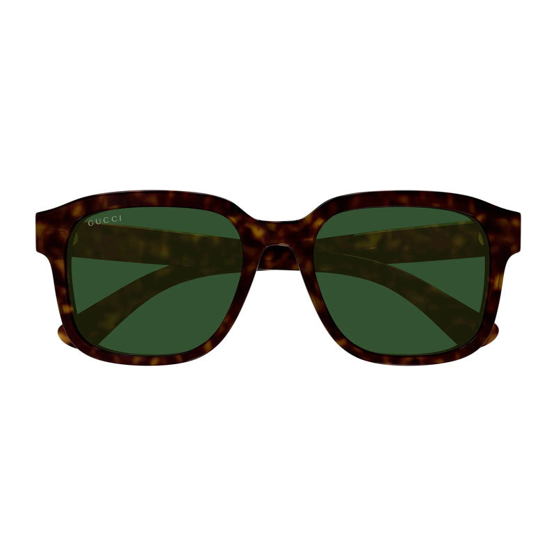 Gucci Sunglasses Square Full Rim, Dark Havana Frame and Green Lens GG1798SA002