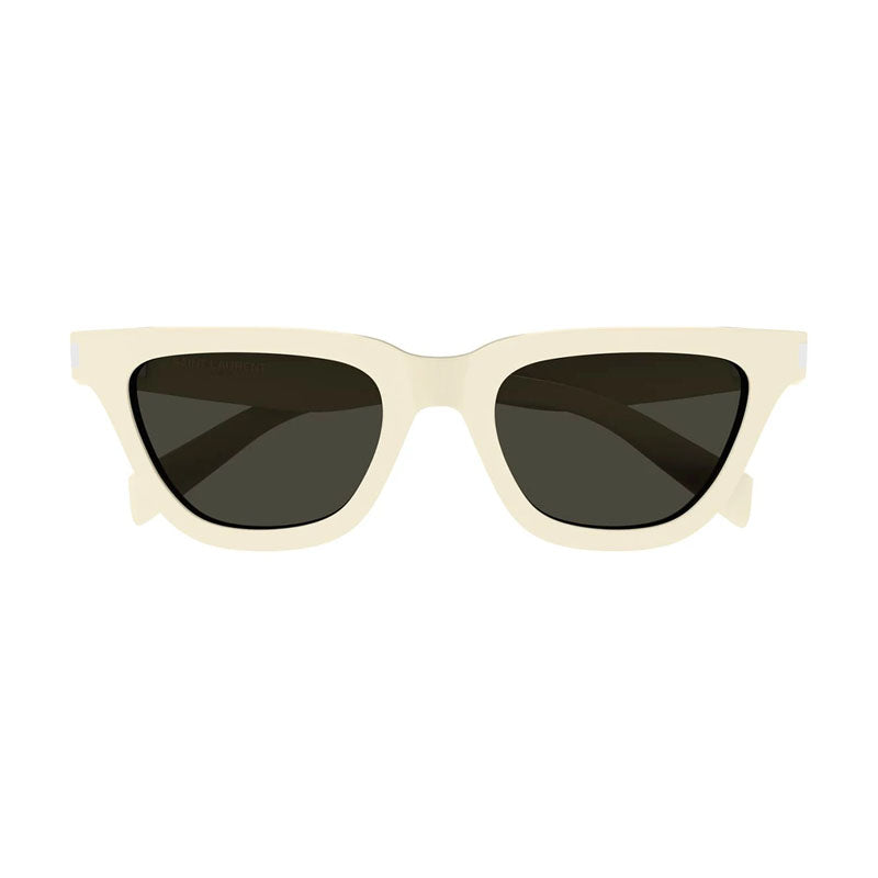 Saint Laurent Sunglasses Cat Eye Full Rim, Ivory Frame and Grey Lens SL462SULPICE018