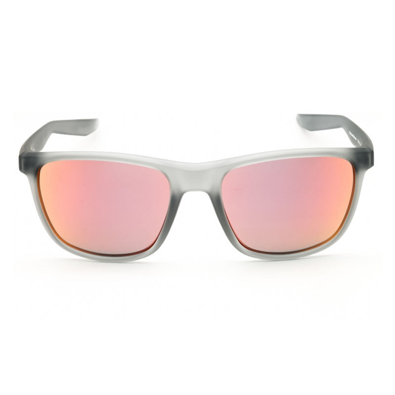 Nike Sunglasses Rectangle Full Rim, Matte Wolf Grey Frame and Grey Red Mirror Lens NIKEESSENTIALENDEAVORFQ4619016