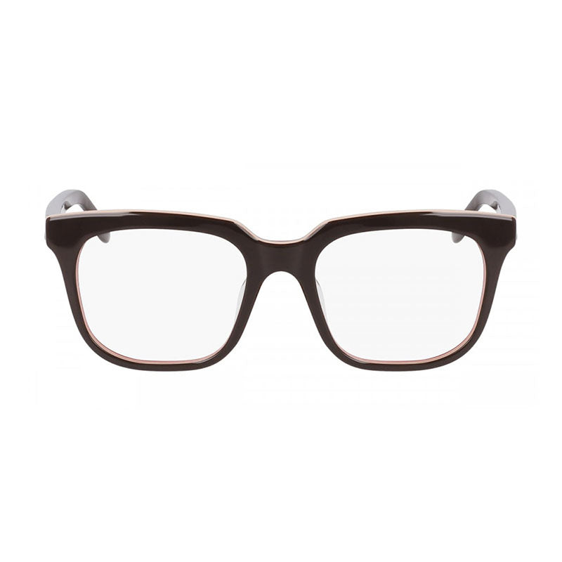 Nike Eyeglasses Square Full Rim, Earth Tri-Laminate Frame and Clear Demo Lenses Lens NIKE7167LB206