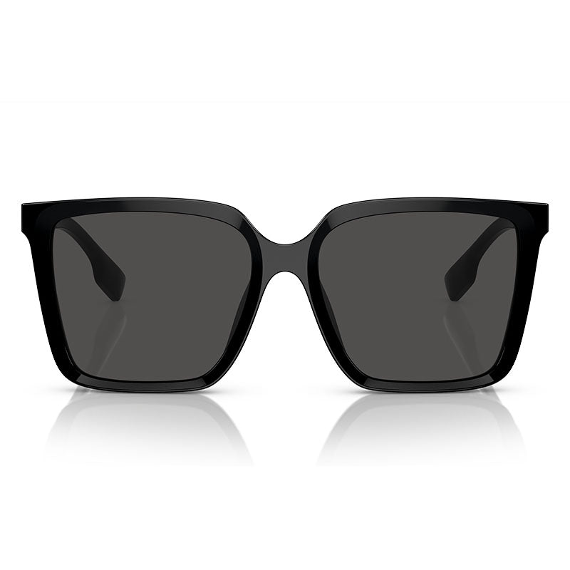 Burberry Sunglasses Square Full Rim, Black Frame and Dark Grey Lens BE4411D300187