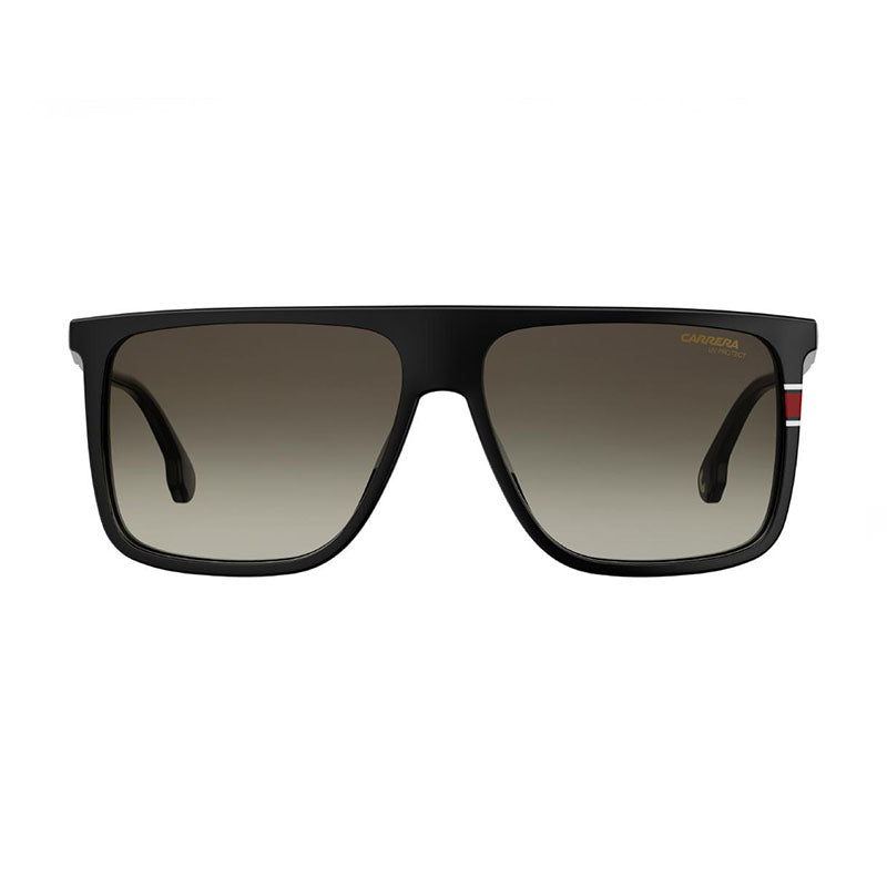 Carrera Sunglasses Square Full Rim, Black Frame and Dark Brown Lens CARRERA172/N/S0807HA