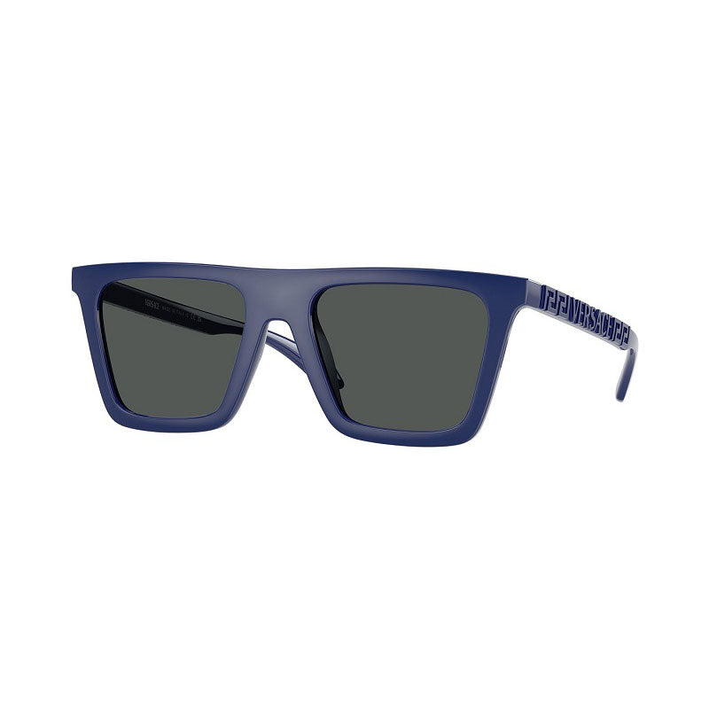 Versace Sunglasses Square Full Rim, Full Blue Frame and Dark Grey Lens VE4468U545087