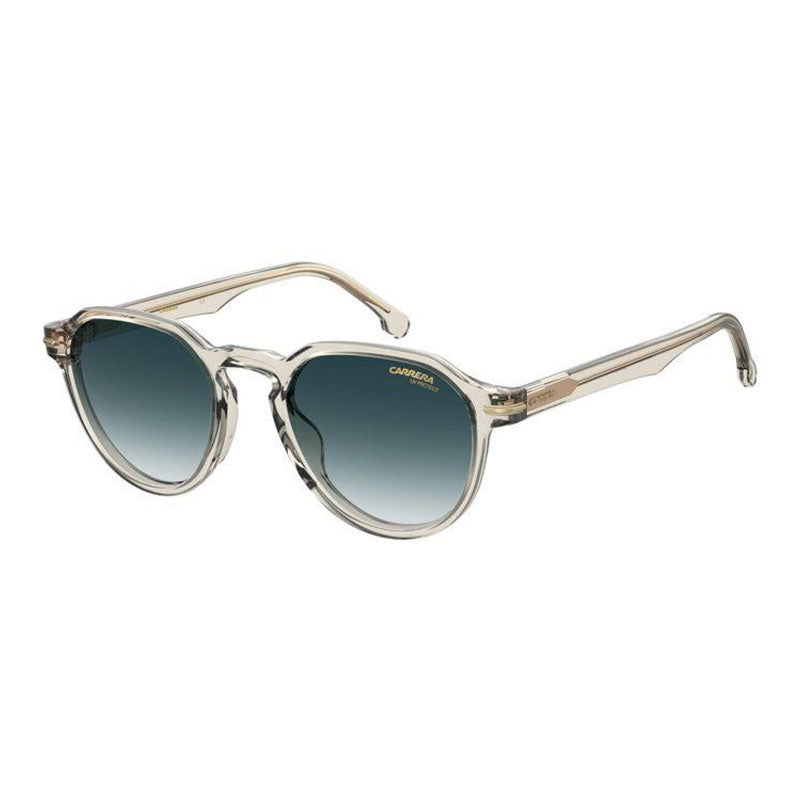 Carrera Sunglasses Oval Full Rim, Shiny Beige Frame and Dark Blue Gradient Lens CARRERA314/S010A08