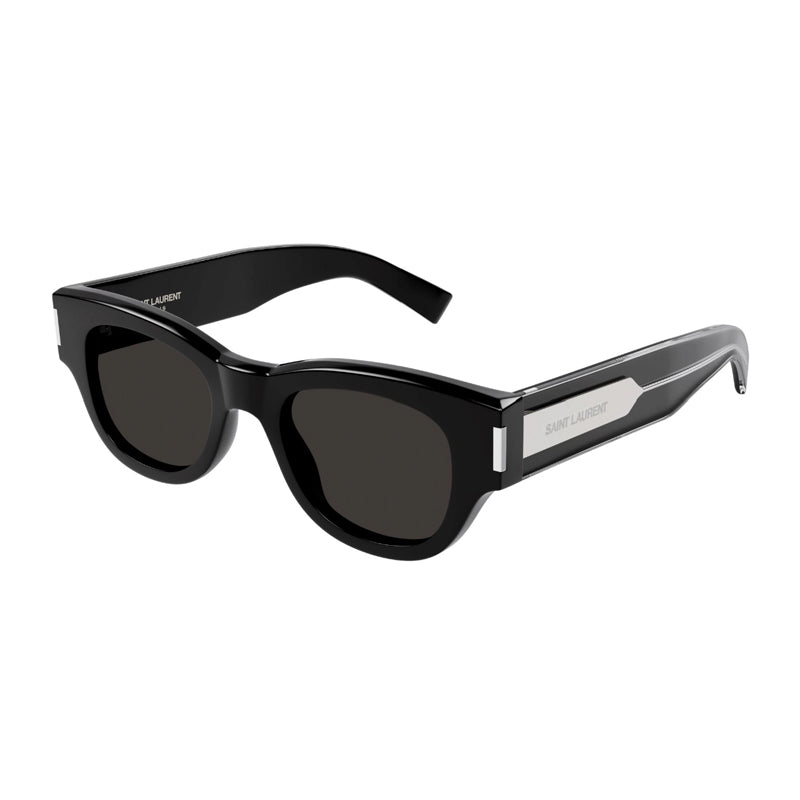Saint Laurent Sunglasses Cat Eye Full Rim, Black Frame and Grey Lens SL573001