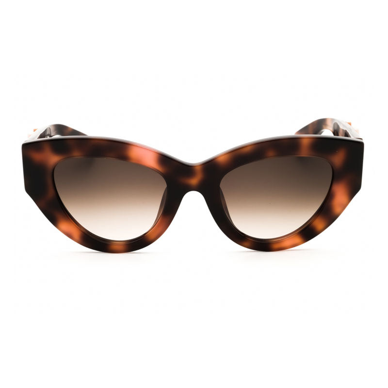 Roberto Cavalli Sunglasses Cat Eye Full Rim, Shiny Dark Havana Frame and Light Brown Gradient Lens SRC009M02BV