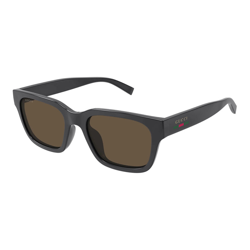 Gucci Sunglasses Square Full Rim, Dark Grey Frame and Brown Lens GG1857SK004