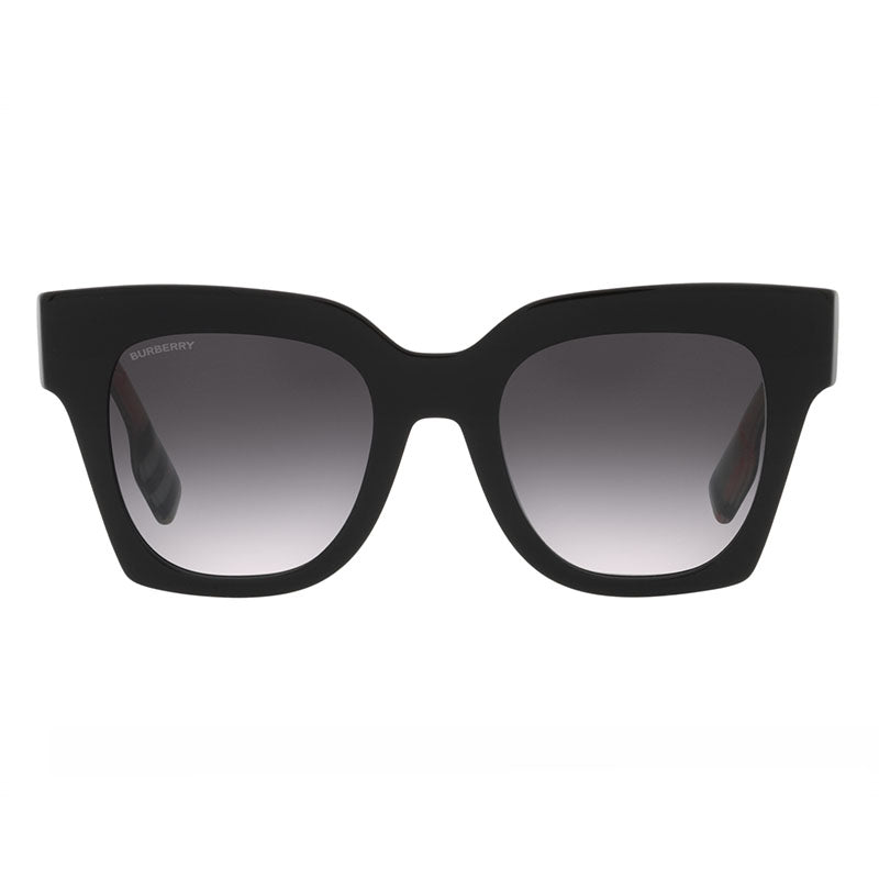 Burberry Sunglasses Square Full Rim, Black Frame and Grey Gradient Lens BE436439428G