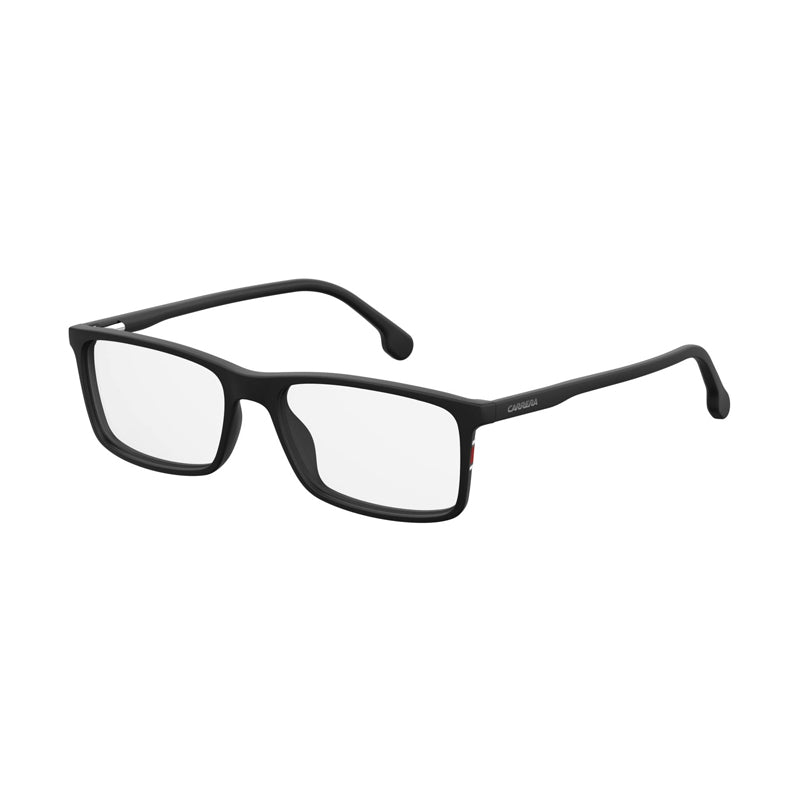 Carrera Eyeglasses Rectangle Full Rim, Matte Black Frame and Clear Demo Lenses Lens CARRERA175/N000300