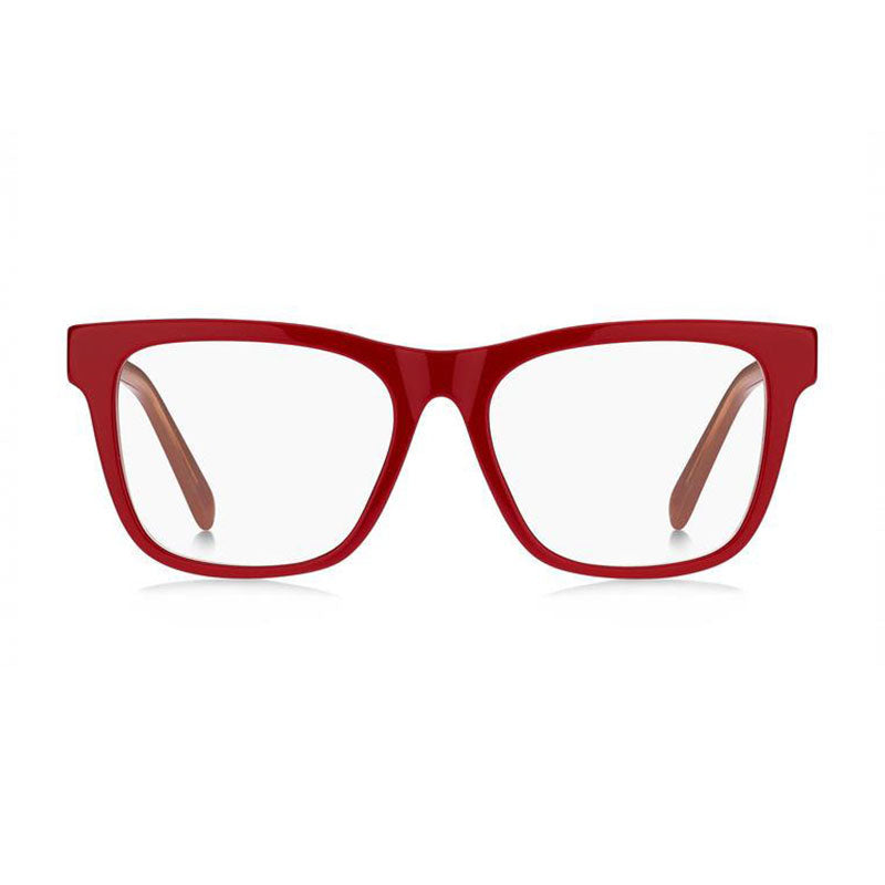 Marc Jacobs Eyeglasses Square Full Rim, Red Frame and Clear Demo Lenses Lens MARC6300C9A00