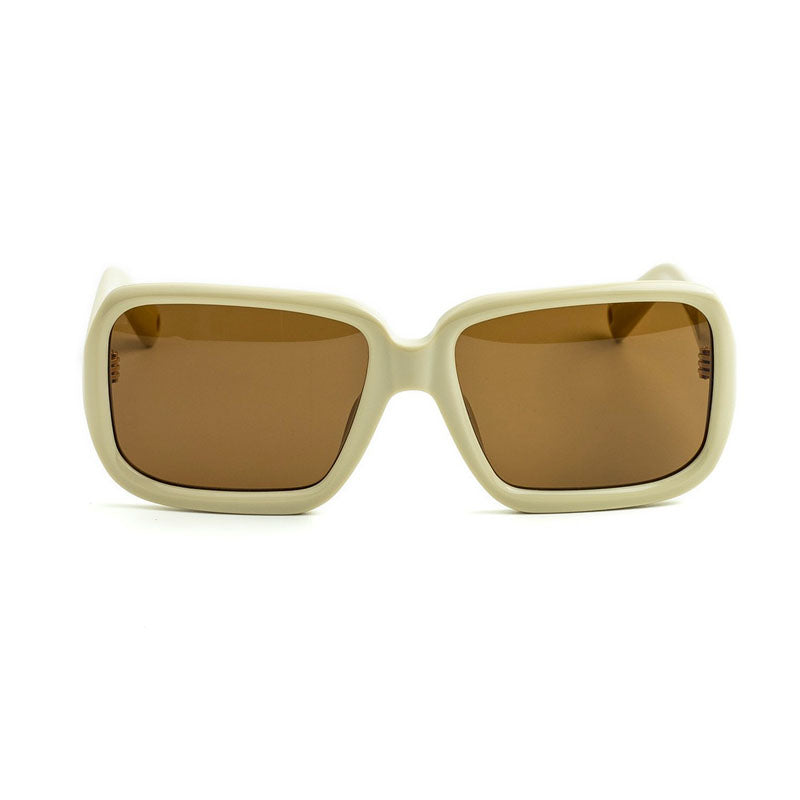 Jacquemus Sunglasses Square Full Rim, Sand Frame and Brown Lens JAC/86C2