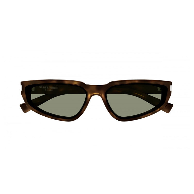 Saint Laurent Sunglasses Cat Eye Full Rim, Light Havana Frame and Green Lens SL634NOVA003