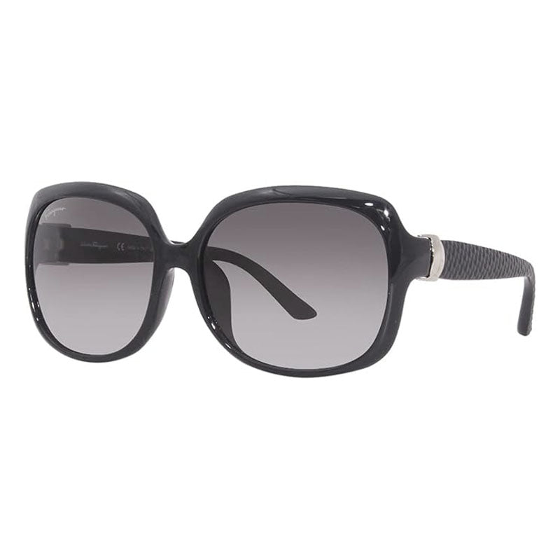 Ferragamo Salvatore Ferragamo Sunglasses Rectangle Full Rim, Black Frame and Grey Gradient Lens SF739SA001