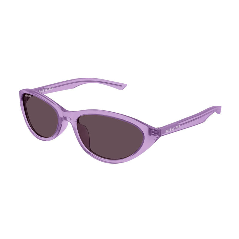 Balenciaga Sunglasses Cat Eye Full Rim, Shiny Violet Frame and Violet Lens BB0404SK004