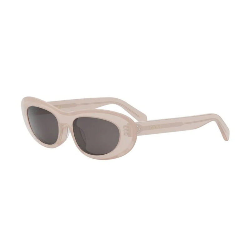 Celine Sunglasses Rectangle Full Rim, Opaline Peach Frame and Solid Smoke Lens CL40310U74A