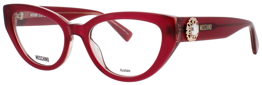 Moschino Optical Glasses Burgundy