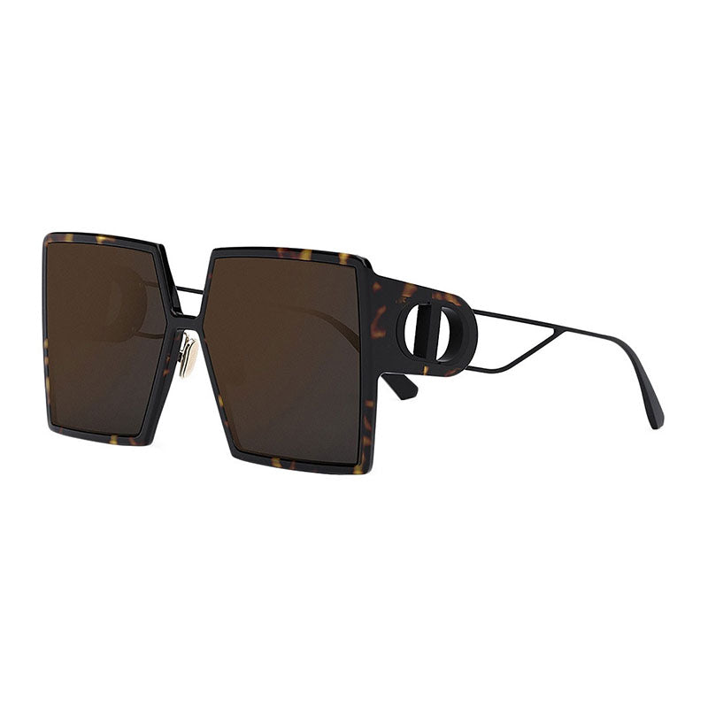 Dior Sunglasses Square Full Rim, Dark Havana Frame and Grey Mirror Lens 30MONTAIGNESU20A5