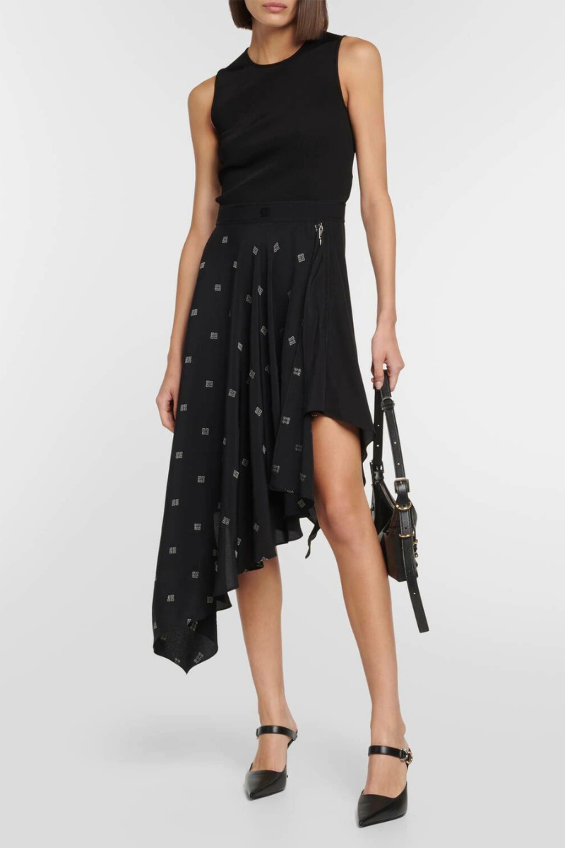 Givenchy Sleeveless Dress W/ Flare Skirt_Black