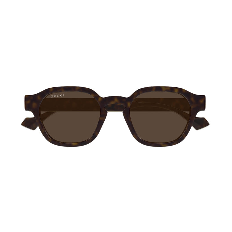 Gucci Sunglasses Square Full Rim, Dark Havana Frame and Brown Lens GG1730S002