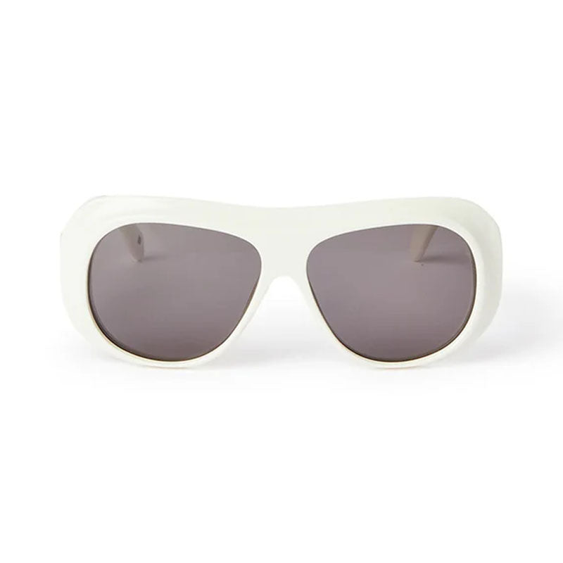 Palm Angels Sunglasses Aviator Full Rim, White Frame and Dark Grey Lens PERI103ELFIN0107