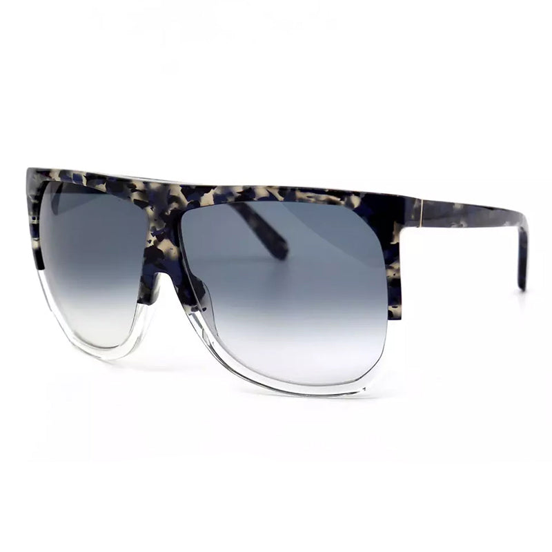 Loewe Sunglasses Square Full Rim, Blue Havana Frame and Gradient Smoke Lens LW40001F56B