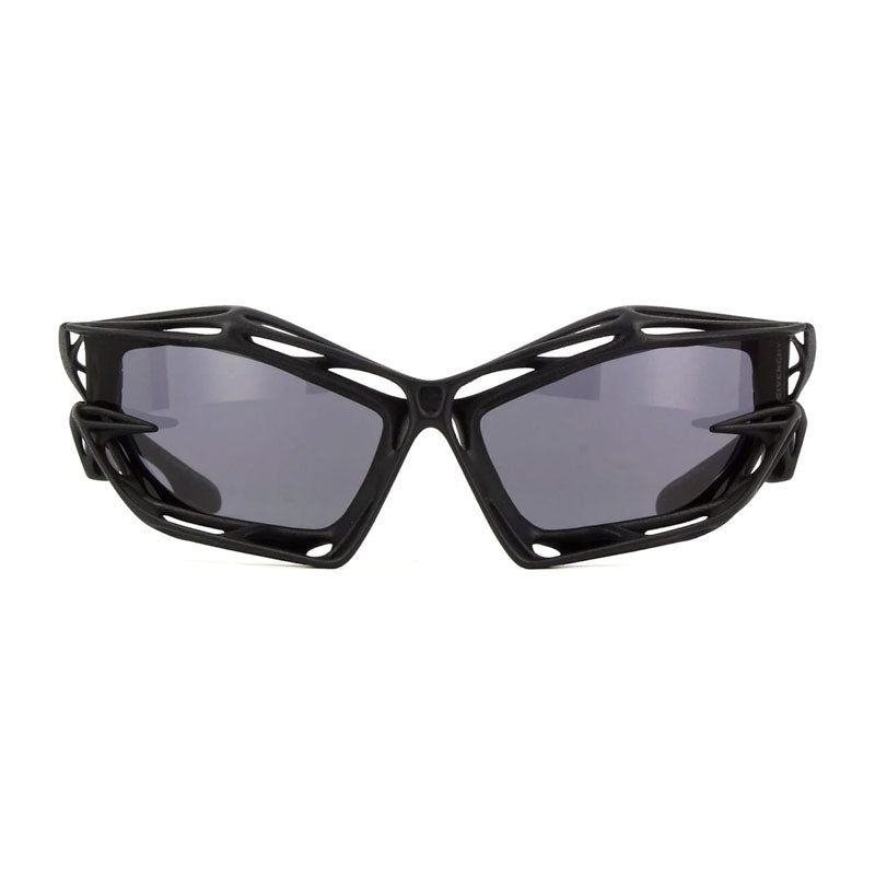Givenchy Sunglasses Geometric Full Rim, Shiny Black Frame and Grey Mirror Lens GV40081I02A
