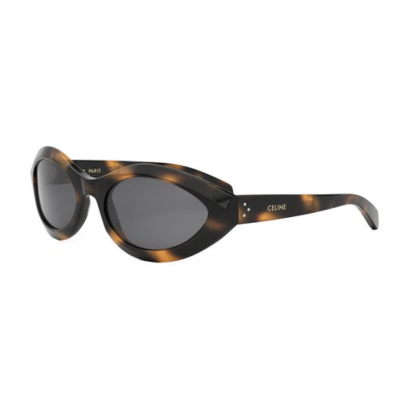 Celine Sunglasses Cat Eye Full Rim, Havana Frame and Grey Lens CL40311I53A