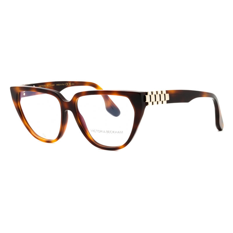 Victoria Beckham Eyeglasses Square Full Rim, Tortoise Frame and Clear Demo Lenses Lens VB2661215