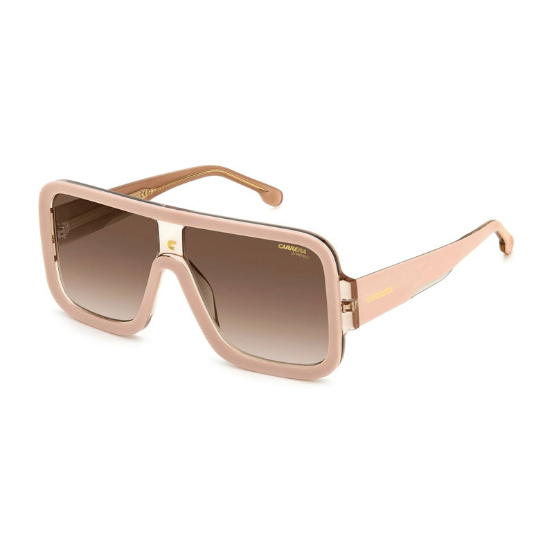Carrera Sunglasses Shield Full Rim, Beige Frame and Brown Gradient Lens FLAGLAB14010AHA