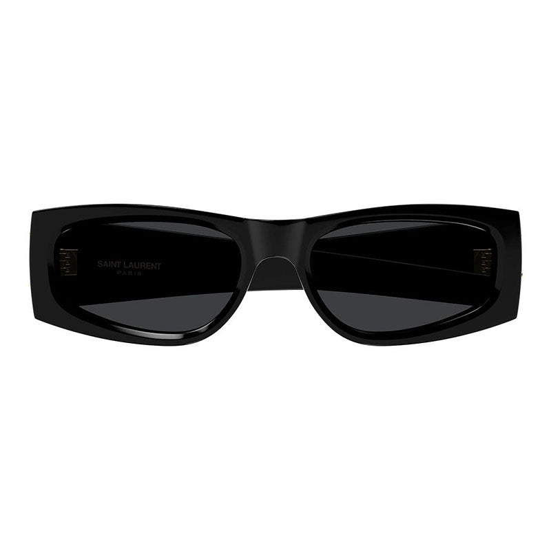 Saint Laurent Sunglasses Rectangle Full Rim, Black Frame and Black Lens SLM140001