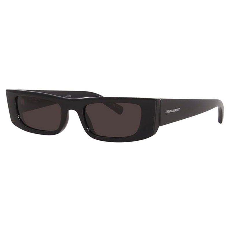 Saint Laurent Sunglasses Rectangle Full Rim, Black Frame and Black Lens SL553001