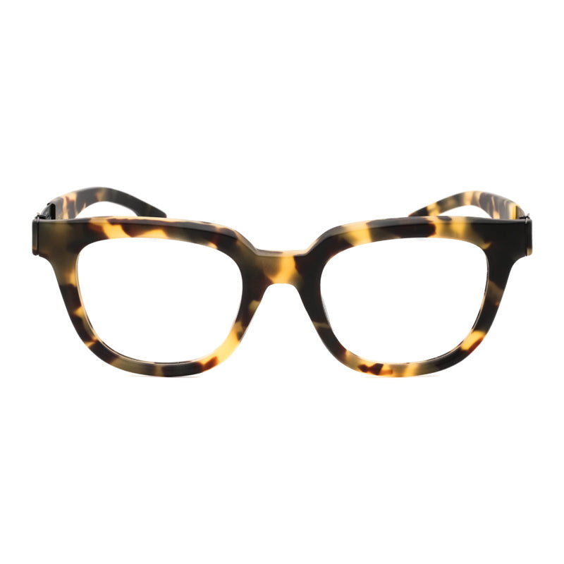 Ic! Berlin Eyeglasses Square Full Rim, Ghetto Havanna Matte Frame and Clear Demo Lenses Lens GILLA06777320