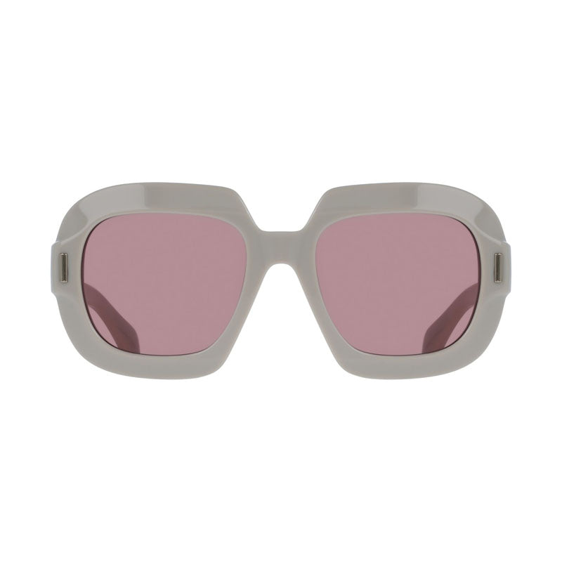 Ferragamo Salvatore Ferragamo Sunglasses Square Full Rim, Beige Frame and Burgundy Lens SF2068SE259