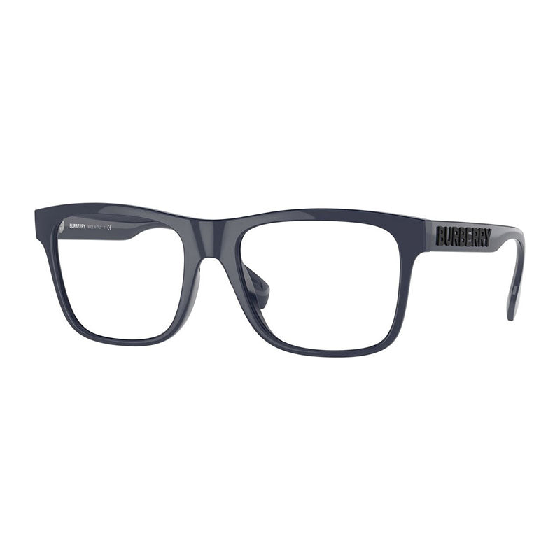 Burberry Eyeglasses Square Full Rim, Blue Frame and Clear Demo Lenses Lens BE23533961
