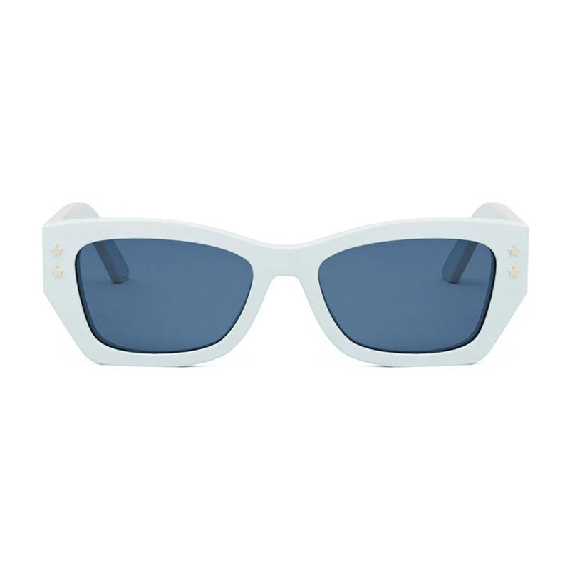 Dior Sunglasses Rectangle Full Rim, Shiny Light Blue Frame and Blue Lens DIORPACIFICS2U80B0