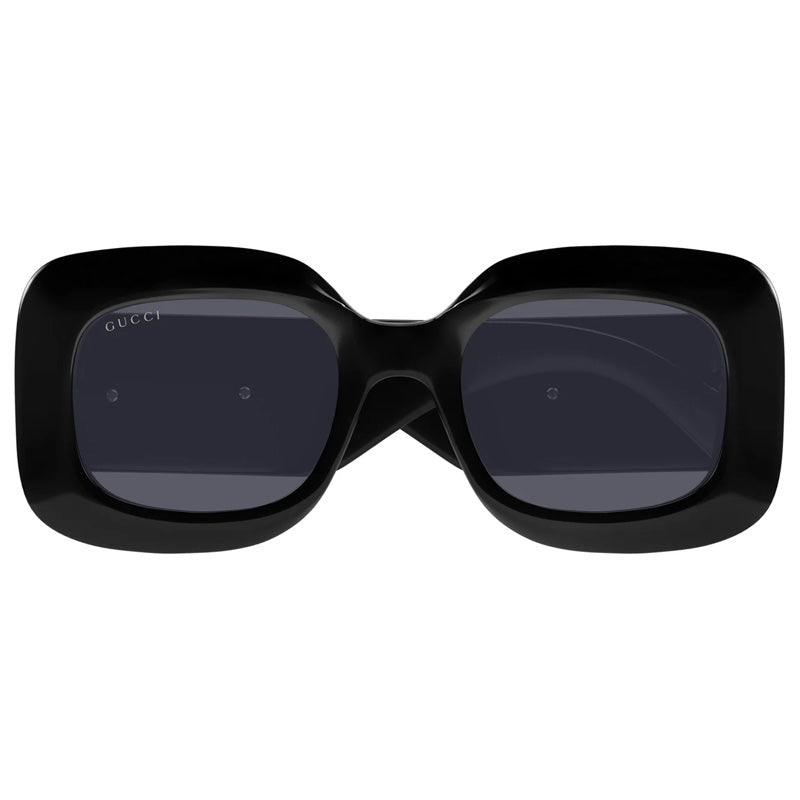 Gucci Sunglasses Square Full Rim, Black Frame and Grey Lens GG1695S001