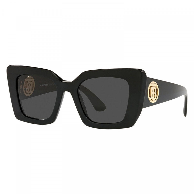 Burberry Sunglasses Square Full Rim, Black Frame and Dark Grey Lens BE4344300187