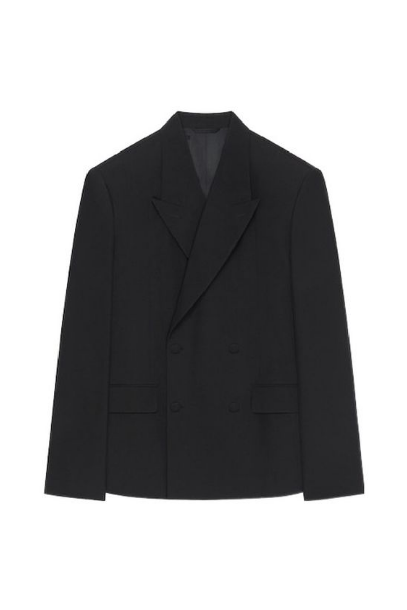 Givenchy Peak Lapel Double Breasted Jacket_Black
