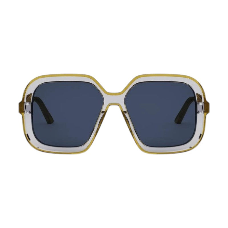Dior Sunglasses Square Full Rim, Yellow/Shiny Purple Frame and Blue Lens DIORHIGHLIGHTS1I60B0