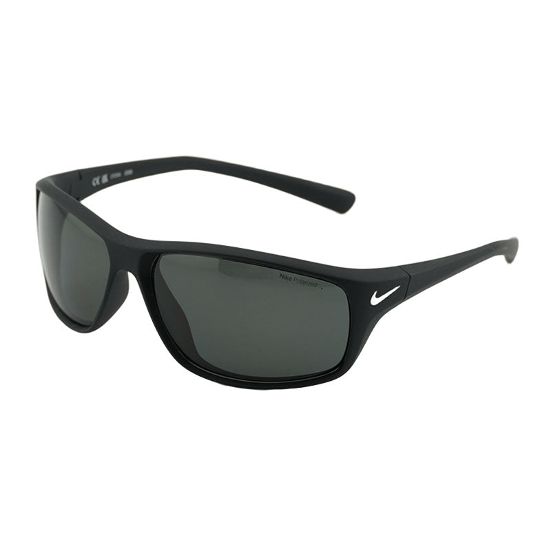 Nike Sunglasses Square Full Rim, Black Frame and Grey Polarized Lens ADRENALINEPFQ4604095
