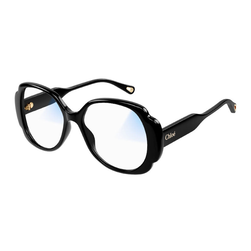 Chloe Sunglasses Butterfly Full Rim, Black Frame and Transparent Photochromic Lens CH0196S001