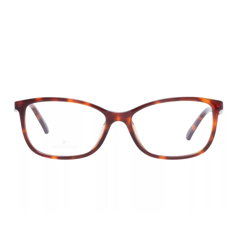 Swarovski Eyeglasses Rectangle Full Rim, Dark Havana Frame and Clear Demo Lenses Lens SK5412052