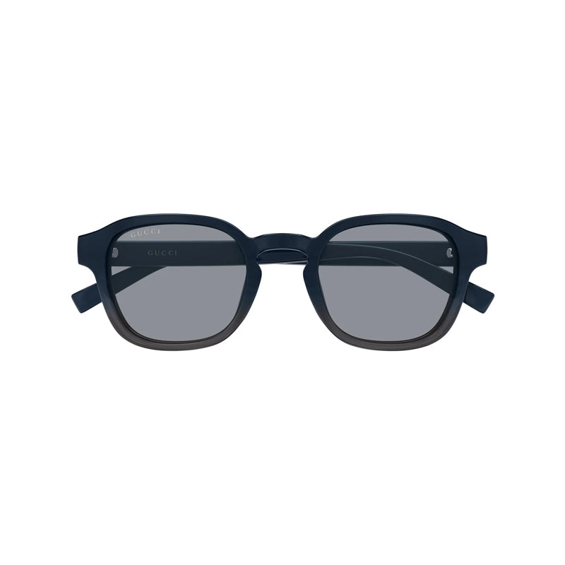 Gucci Sunglasses Square Full Rim, Blue to Grey Gradient Frame and Smoke Lens GG2106S004