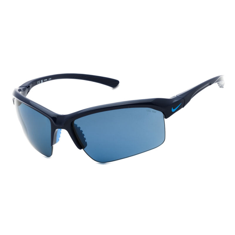 Nike Sunglasses Shield Semi Rim, Blue Void Frame and Blue Polarized Lens NIKESKYLONRISEPIB3519X492