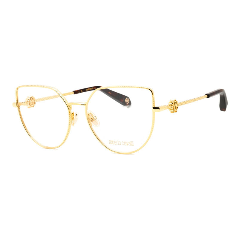 Roberto Cavalli Eyeglasses Cat Eye Full Rim, Semi-Matte Lavender Frame and Clear Demo Lenses Lens VRC0480400