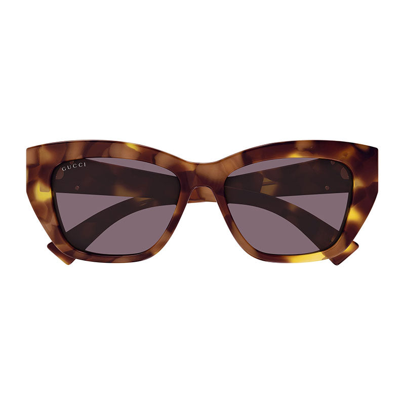 Gucci Sunglasses Square Full Rim, Shiny Havana Frame and Lilac Lens GG1844SA003