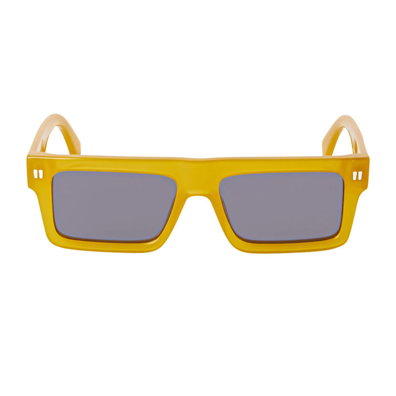 Off-White Sunglasses Square Full Rim, Shiny Yellow Frame and Grey Lens OERI13ZCHANDLER1807